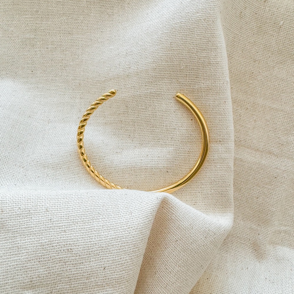 Adjustable Half Twisted Bangle - image 2